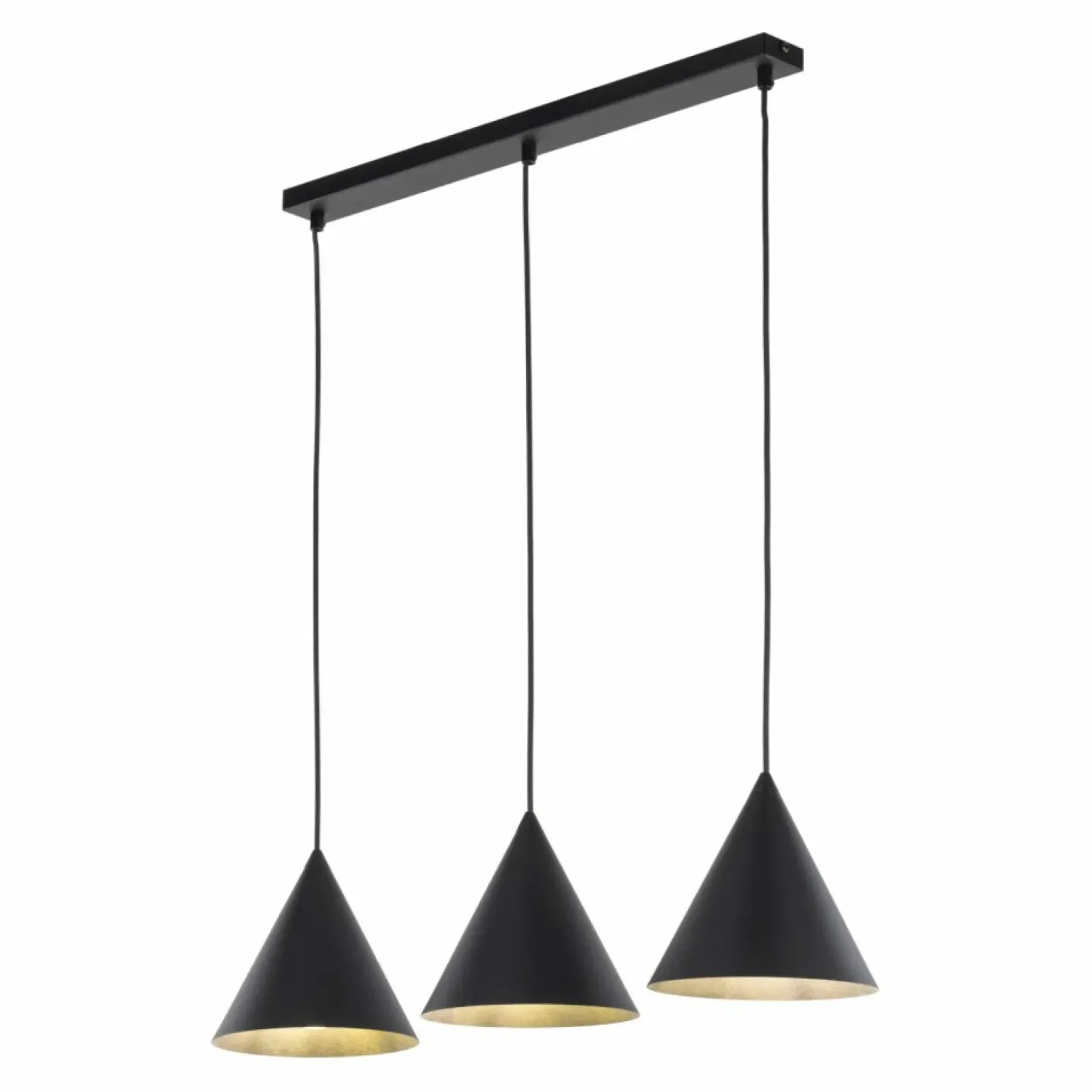 Sklep Kaja Czarna lampa wisząca z 3 zwisami TK 10068 CONO BLACK | Kaja Flash Sale