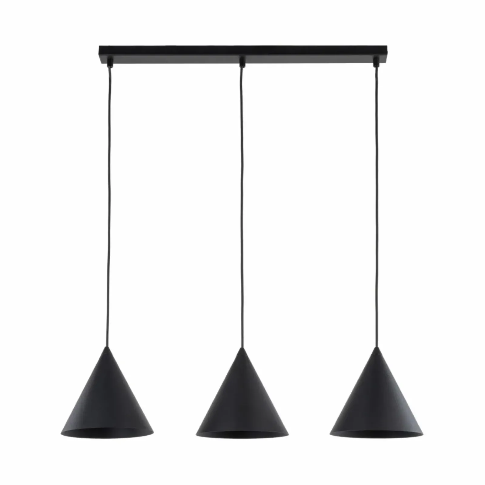 Sklep Kaja Czarna lampa wisząca z 3 zwisami TK 10068 CONO BLACK | Kaja Flash Sale