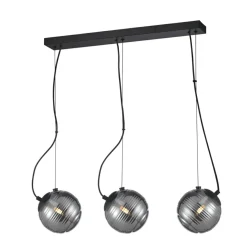 Sklep Kaja Czarna lampa wisząca z ciemnymi kloszami PND-92389-3L-BK PERONA | Kaja Store