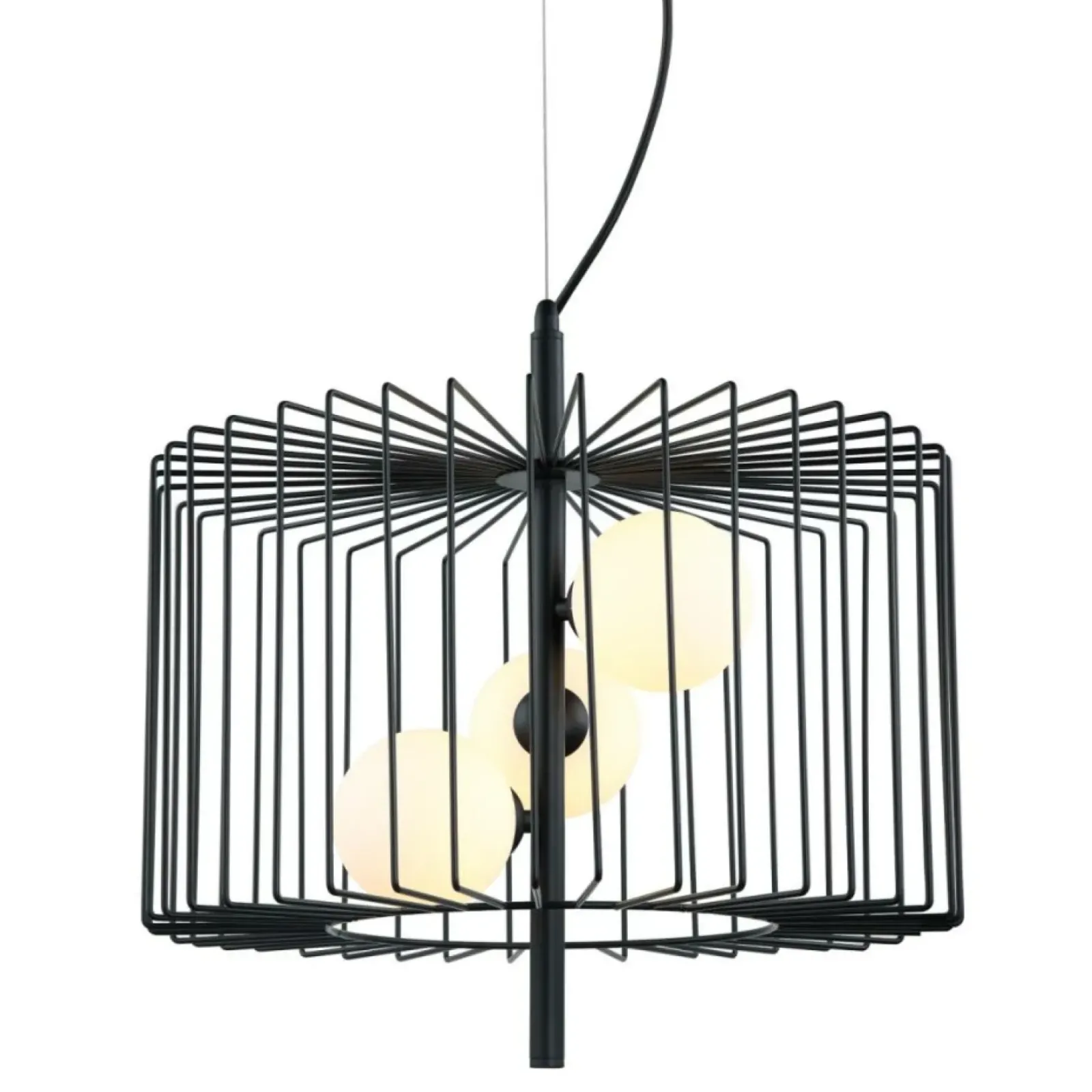 Sklep Kaja Czarna lampa wisząca z drutu MDM-3937/3 BK DAREN | Kaja Oświetlenie Sale