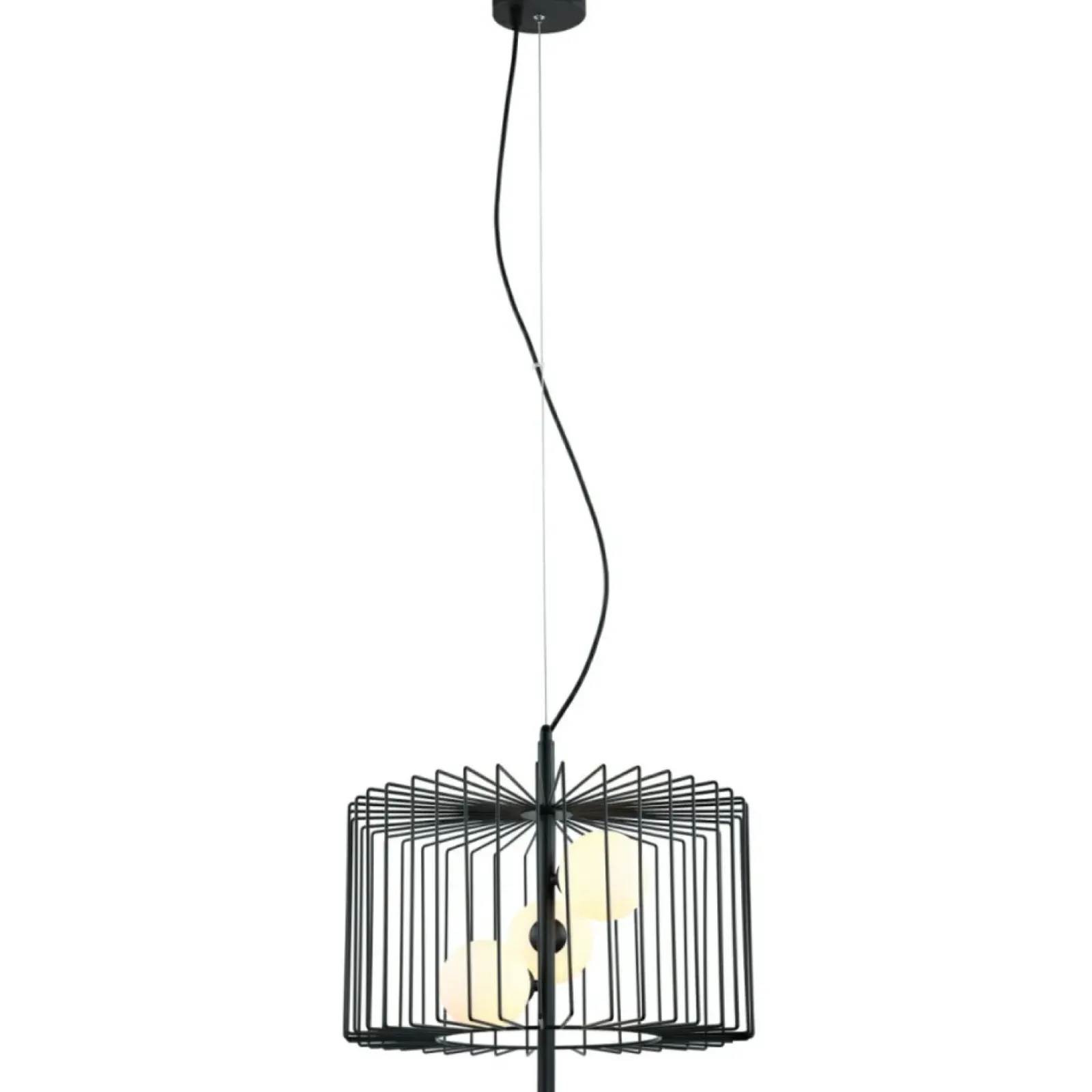 Sklep Kaja Czarna lampa wisząca z drutu MDM-3937/3 BK DAREN | Kaja Oświetlenie Sale