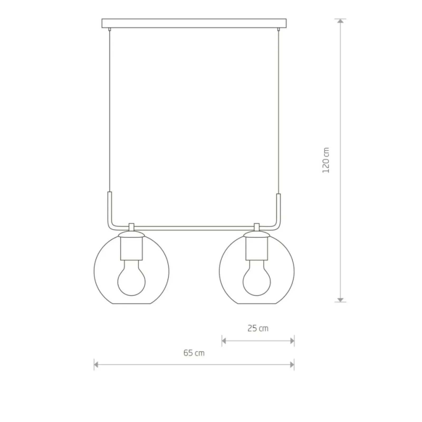 Sklep Kaja Czarna lampa wisząca z dwoma kloszami na listwie 9363 | Kaja czarny Shop