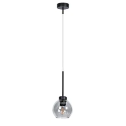 Sklep Kaja Czarna lampa wisząca z dymionym kloszem K-4877 z serii ALDAR Outlet