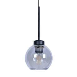 Sklep Kaja Czarna lampa wisząca z dymionym kloszem K-4877 z serii ALDAR Outlet