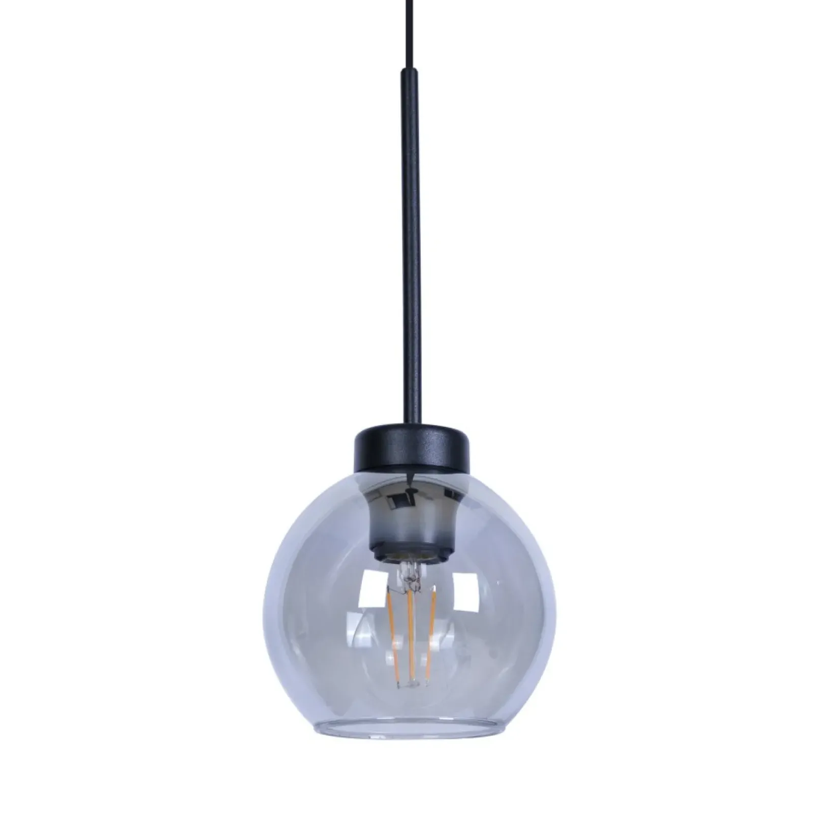 Sklep Kaja Czarna lampa wisząca z dymionym kloszem K-4877 z serii ALDAR Outlet