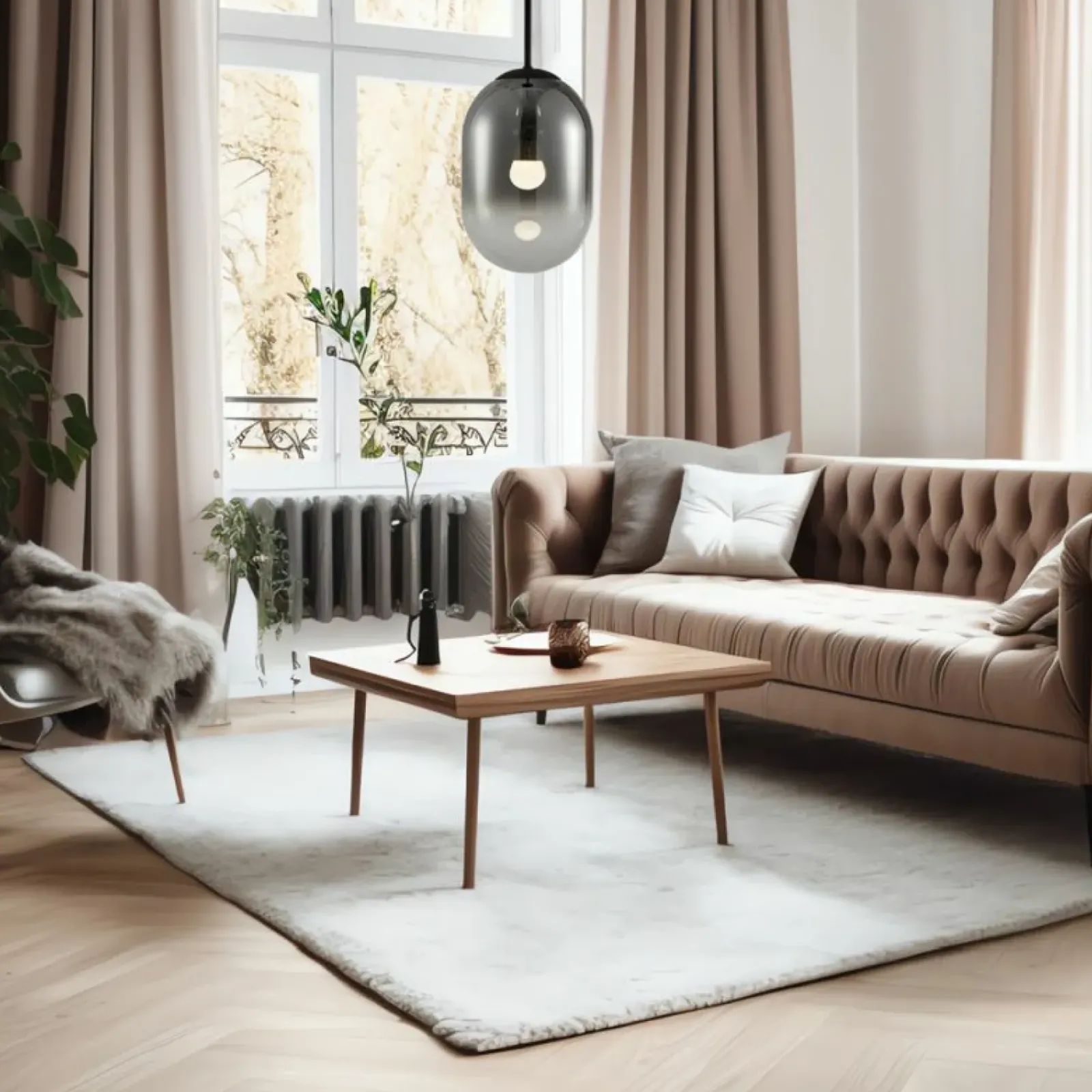 Sklep Kaja Czarna lampa wisząca z dymionym kloszem ML0323 ALIAS | Kaja Cheap