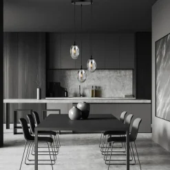 Sklep Kaja Czarna lampa wisząca z grafitowymi kloszami 1266/3PREM z serii ASTRAL Outlet