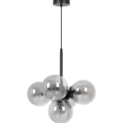 Sklep Kaja Czarna lampa wisząca z grafitowymi kloszami do salonu K-5365 z serii MEGAN Best Sale