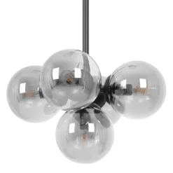 Sklep Kaja Czarna lampa wisząca z grafitowymi kloszami do salonu K-5365 z serii MEGAN Best Sale