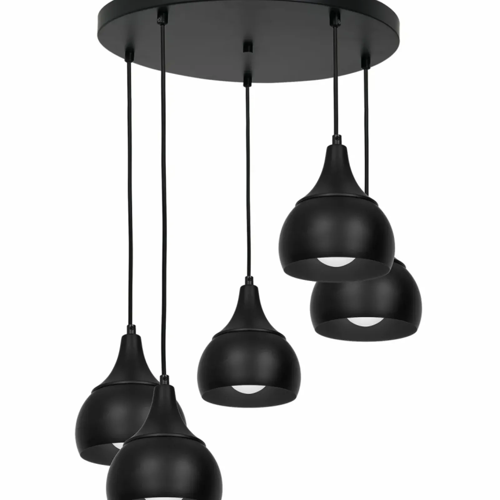 Sklep Kaja Czarna lampa wisząca z gustownymi kloszami LX 3377 z serii AKTAN czarny Fashion