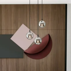 Sklep Kaja Czarna lampa wisząca z kloszami do salonu 712/3PREM | Kaja Oświetlenie Sale