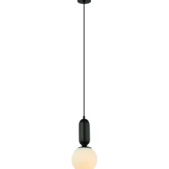Sklep Kaja Czarna lampa wisząca z kloszem PND-02340-1S-BK ALDEVA | Kaja Discount