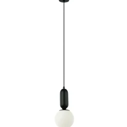 Sklep Kaja Czarna lampa wisząca z kloszem PND-02340-1S-BK ALDEVA | Kaja Discount
