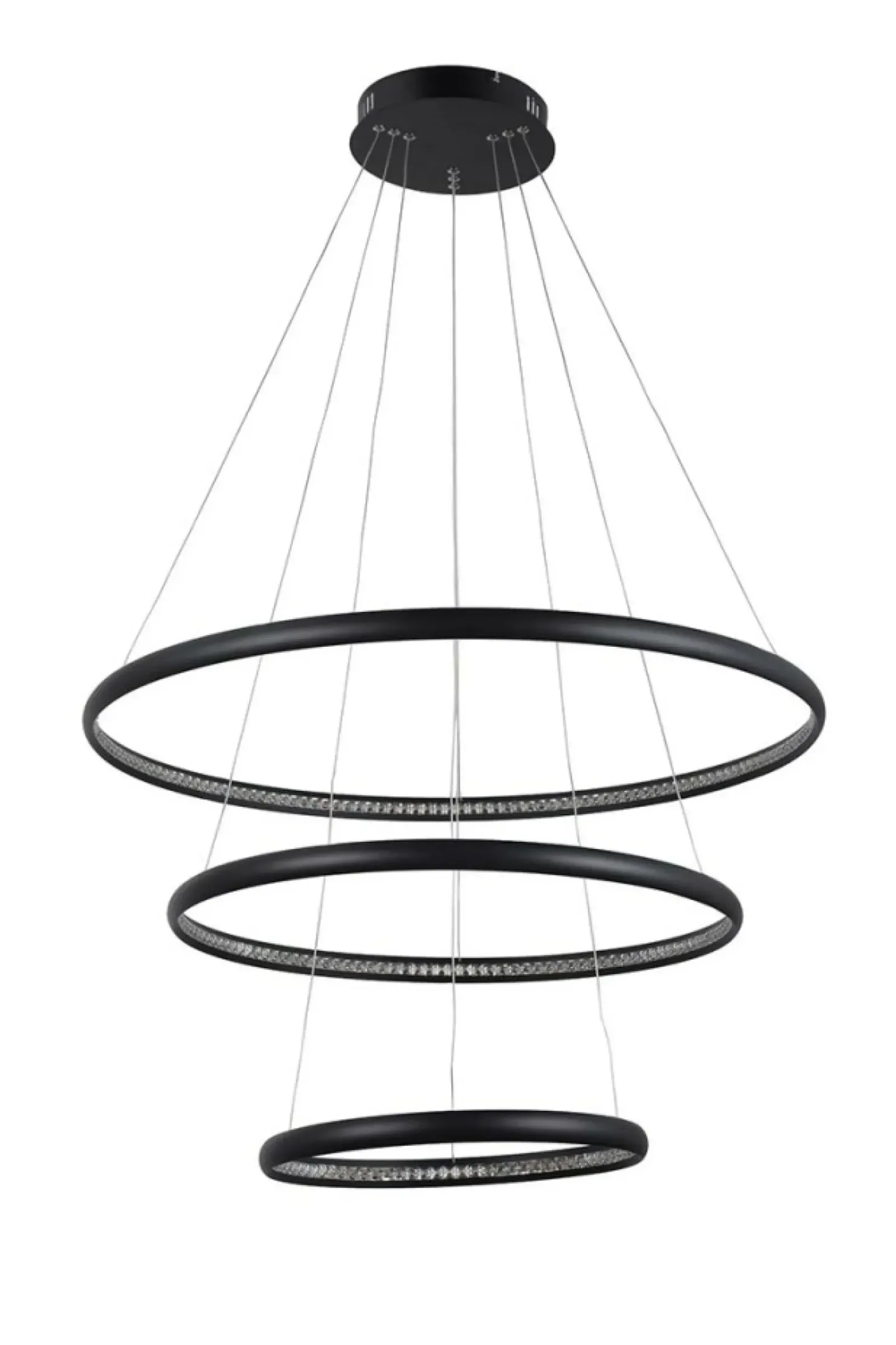 Sklep Kaja Czarna lampa wisząca z kryształami LED AZ4428 BRIGHTON | Kaja czarny Best Sale