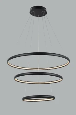 Sklep Kaja Czarna lampa wisząca z kryształami LED AZ4428 BRIGHTON | Kaja czarny Best Sale