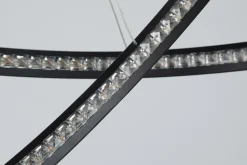 Sklep Kaja Czarna lampa wisząca z kryształami LED AZ4428 BRIGHTON | Kaja czarny Best Sale