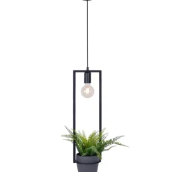 Sklep Kaja Czarna lampa wisząca z kwietnikiem K-4038 z serii ESTERA | Kaja czarny Clearance