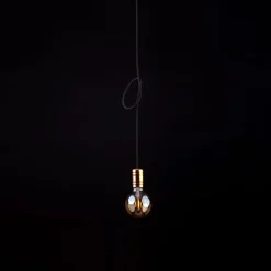 Sklep Kaja Czarna lampa wisząca z miedzianą oprawką 9747 | Kaja Oświetlenie czarny Fashion