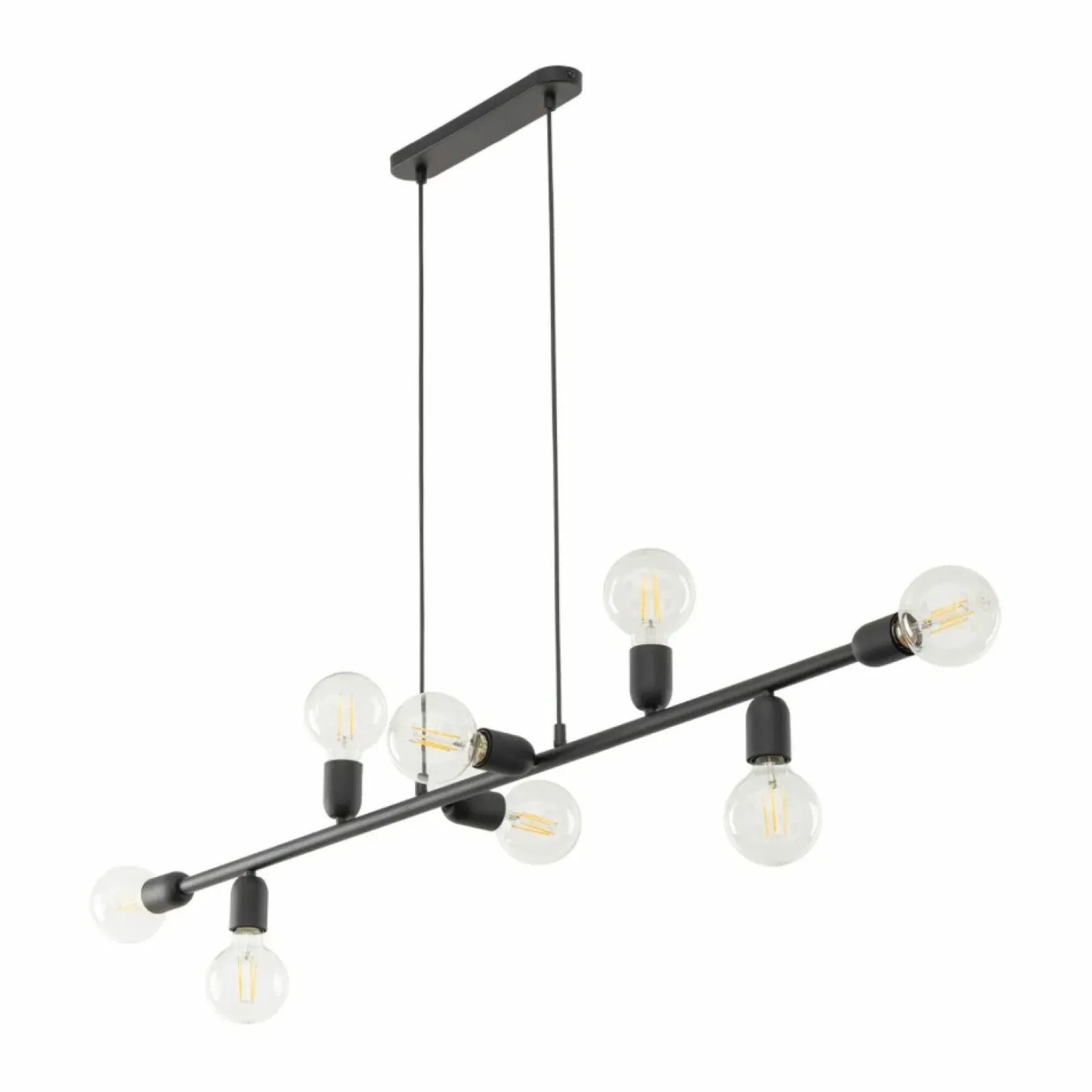 Sklep Kaja Czarna lampa wisząca z oprawkami na żarówki E27 TK 5722 z serii PORTO czarny Online