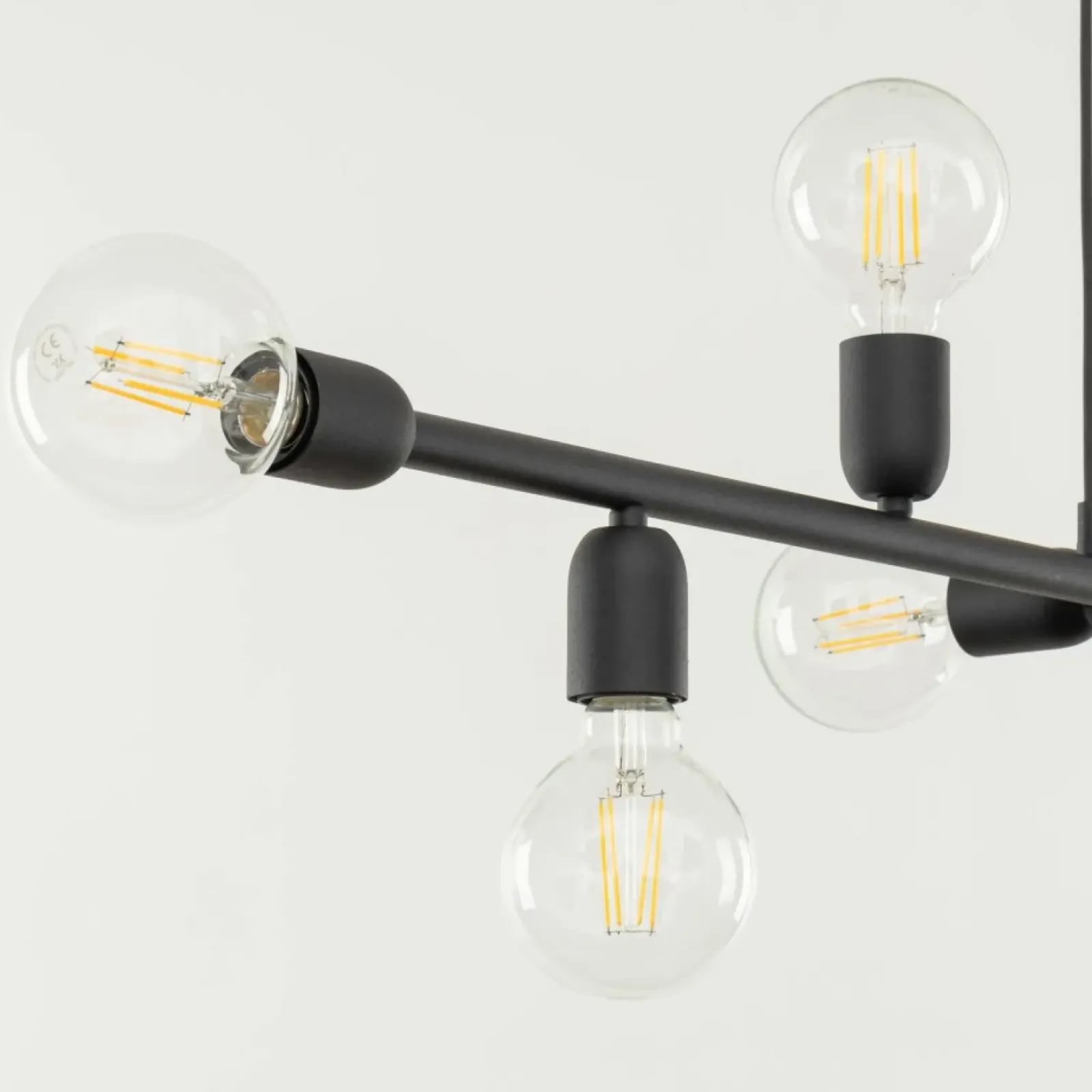 Sklep Kaja Czarna lampa wisząca z oprawkami na żarówki E27 TK 5722 z serii PORTO czarny Online
