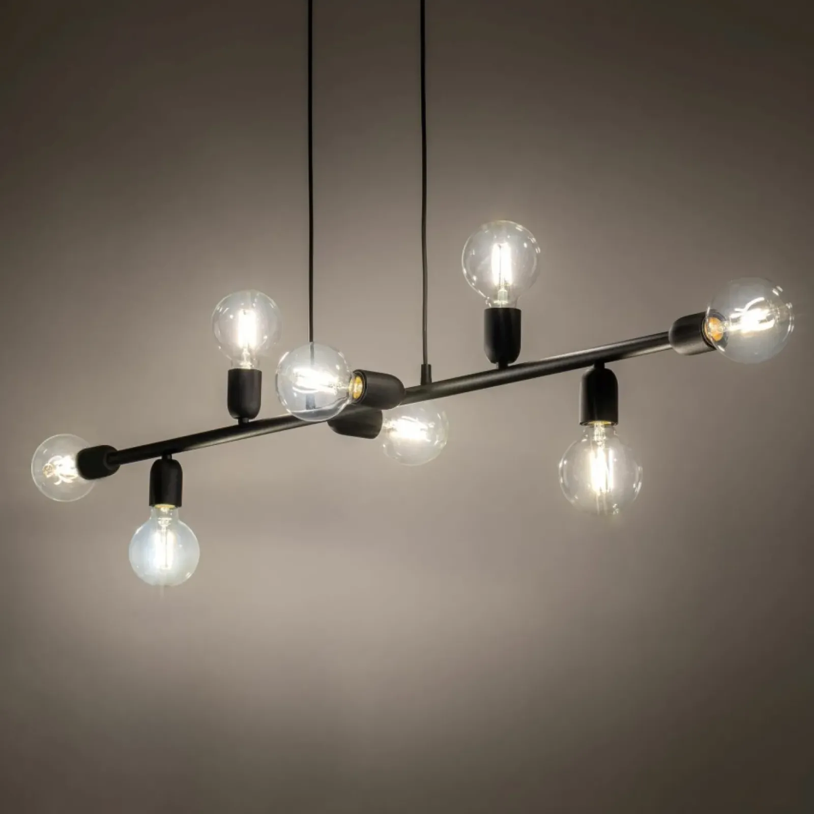 Sklep Kaja Czarna lampa wisząca z oprawkami na żarówki E27 TK 5722 z serii PORTO czarny Online