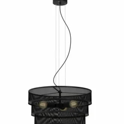 Sklep Kaja Czarna lampa wisząca z potrójnym abażurem LX 3155 z serii GLUM | Kaja czarny Fashion