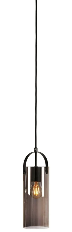 Sklep Kaja Czarna lampa wisząca z przydymionym kloszem 108218 | Kaja Oświetlenie Cheap