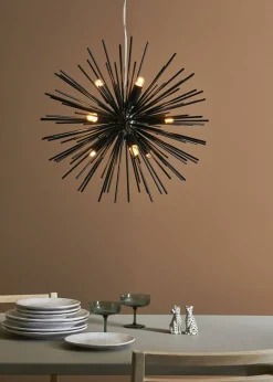 Sklep Kaja Czarna lampa wisząca z regulacją wysokości 108048 | Kaja Oświetlenie Shop