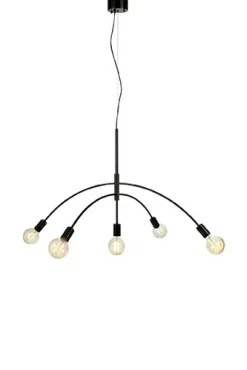 Sklep Kaja Czarna lampa wisząca z regulacją wysokości 108282 | Kaja Oświetlenie Fashion