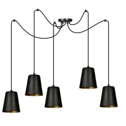 Sklep Kaja Czarna lampa wisząca z regulowaną wysokością 455/5 | Kaja Oświetlenie Cheap