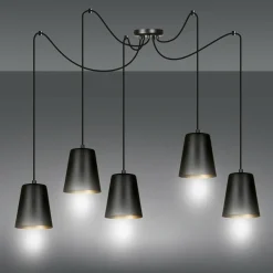Sklep Kaja Czarna lampa wisząca z regulowaną wysokością 455/5 | Kaja Oświetlenie Cheap