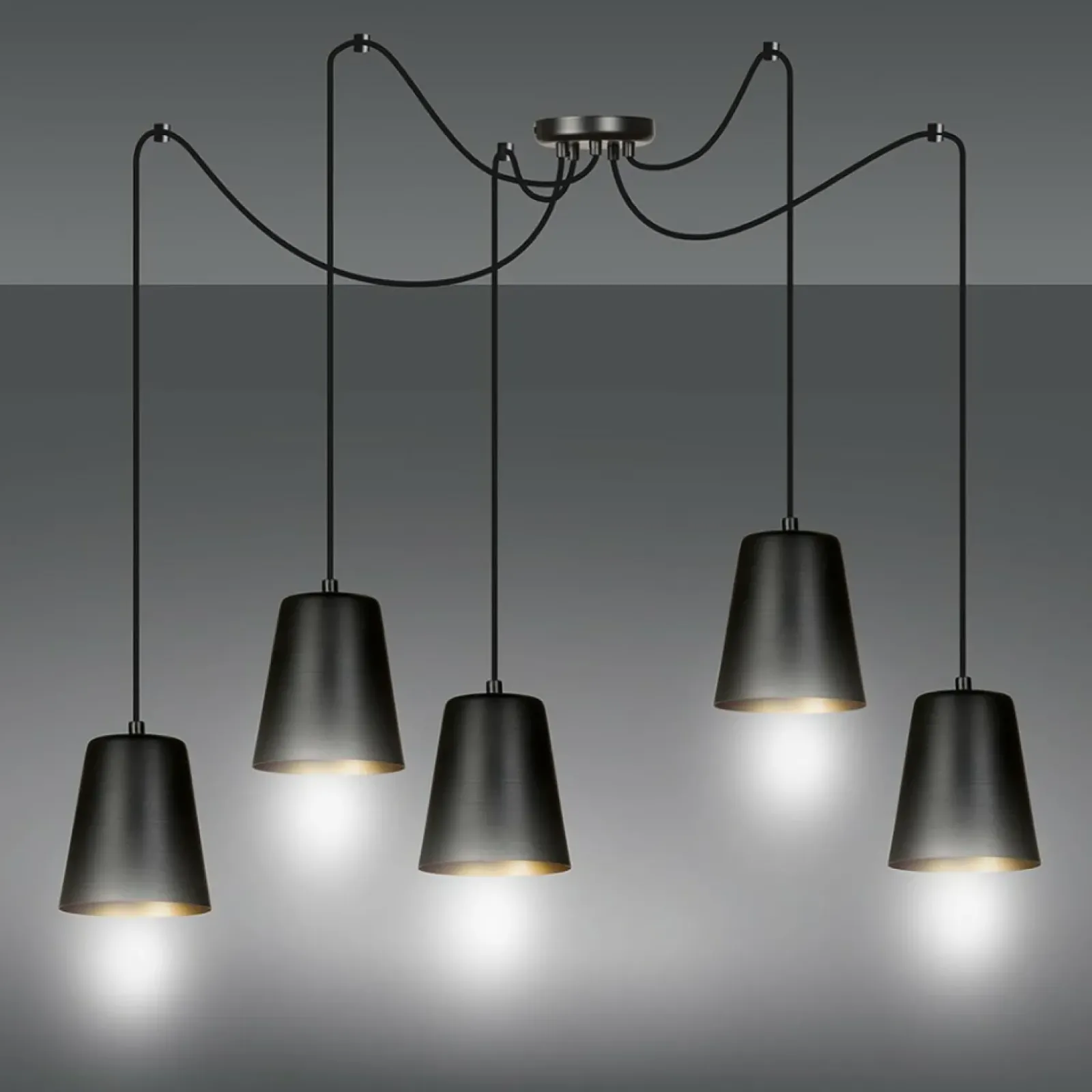 Sklep Kaja Czarna lampa wisząca z regulowaną wysokością 455/5 | Kaja Oświetlenie Cheap