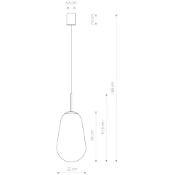Sklep Kaja Czarna lampa wisząca, z regulowaną wysokością 7798 | Kaja Oświetlenie transparentny Clearance