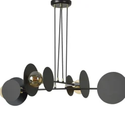 Sklep Kaja Czarna lampa wisząca ze stylowymi kloszami 792/4 | Kaja Oświetlenie czarny Best