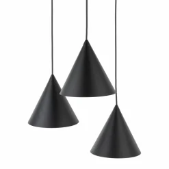 Sklep Kaja Czarna lampa wisząca ze stożkowymi kloszami TK 10067 CONO | Kaja New