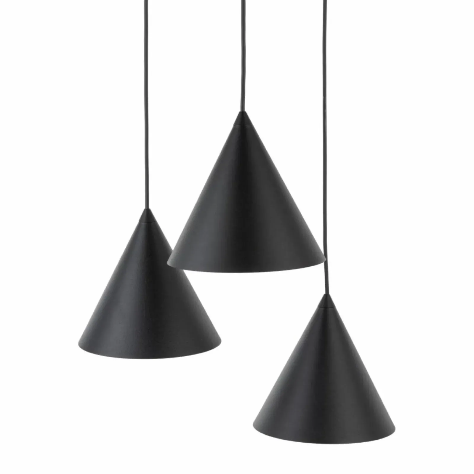 Sklep Kaja Czarna lampa wisząca ze stożkowymi kloszami TK 10067 CONO | Kaja New