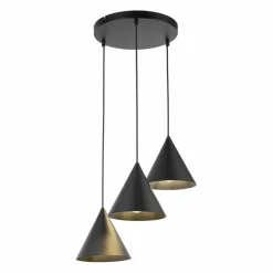 Sklep Kaja Czarna lampa wisząca ze stożkowymi kloszami TK 10067 CONO | Kaja New