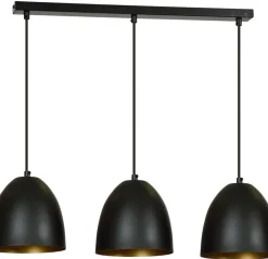 Sklep Kaja Czarna lampa wisząca ze złotym wnętrzem klosza 410/3 | Kaja Clearance