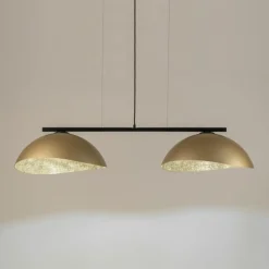 Sklep Kaja Czarna lampa wisząca ze złotymi kopułami SIG 40580 SOLAR | Kaja Flash Sale