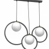 Sklep Kaja Czarna lampa z białymi kloszami, nad stół LX 4295 EXPO | Kaja Sale