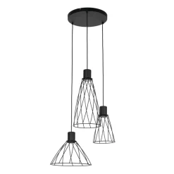 Sklep Kaja Czarna lampa z drucianymi kloszami TK 10187 MODESTO BLACK | Kaja Shop