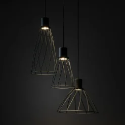 Sklep Kaja Czarna lampa z drucianymi kloszami TK 10187 MODESTO BLACK | Kaja Shop