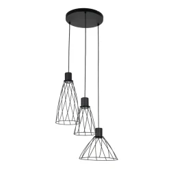 Sklep Kaja Czarna lampa z drucianymi kloszami TK 10187 MODESTO BLACK | Kaja Shop