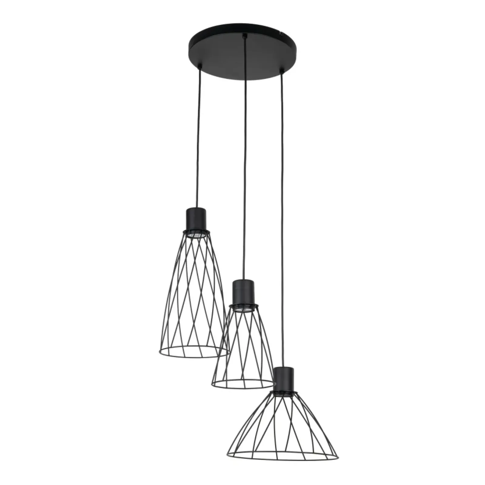 Sklep Kaja Czarna lampa z drucianymi kloszami TK 10187 MODESTO BLACK | Kaja Shop