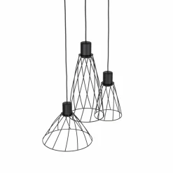 Sklep Kaja Czarna lampa z drucianymi kloszami TK 10187 MODESTO BLACK | Kaja Shop