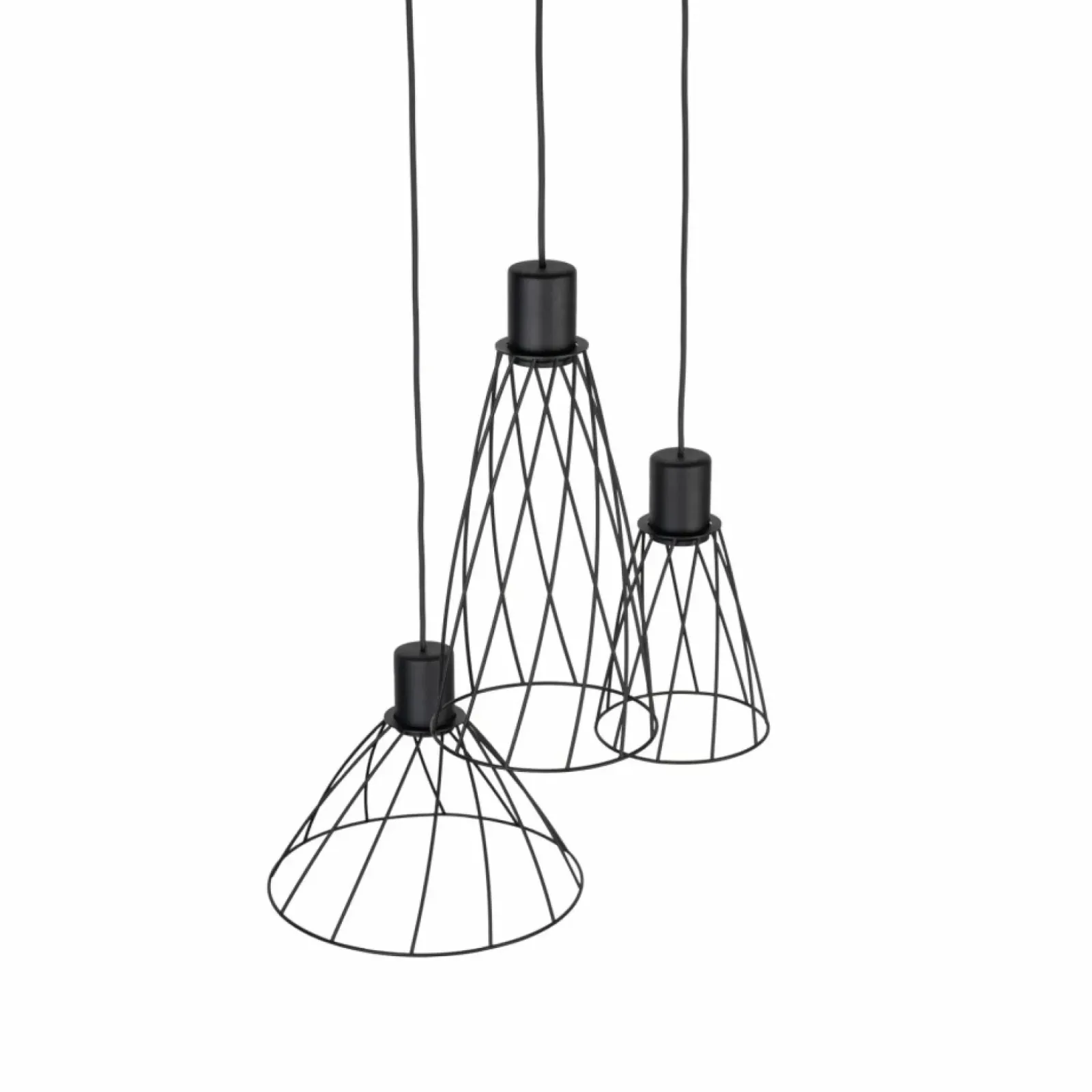 Sklep Kaja Czarna lampa z drucianymi kloszami TK 10187 MODESTO BLACK | Kaja Shop