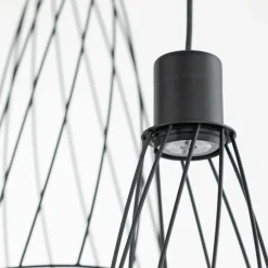 Sklep Kaja Czarna lampa z drucianymi kloszami TK 10187 MODESTO BLACK | Kaja Shop