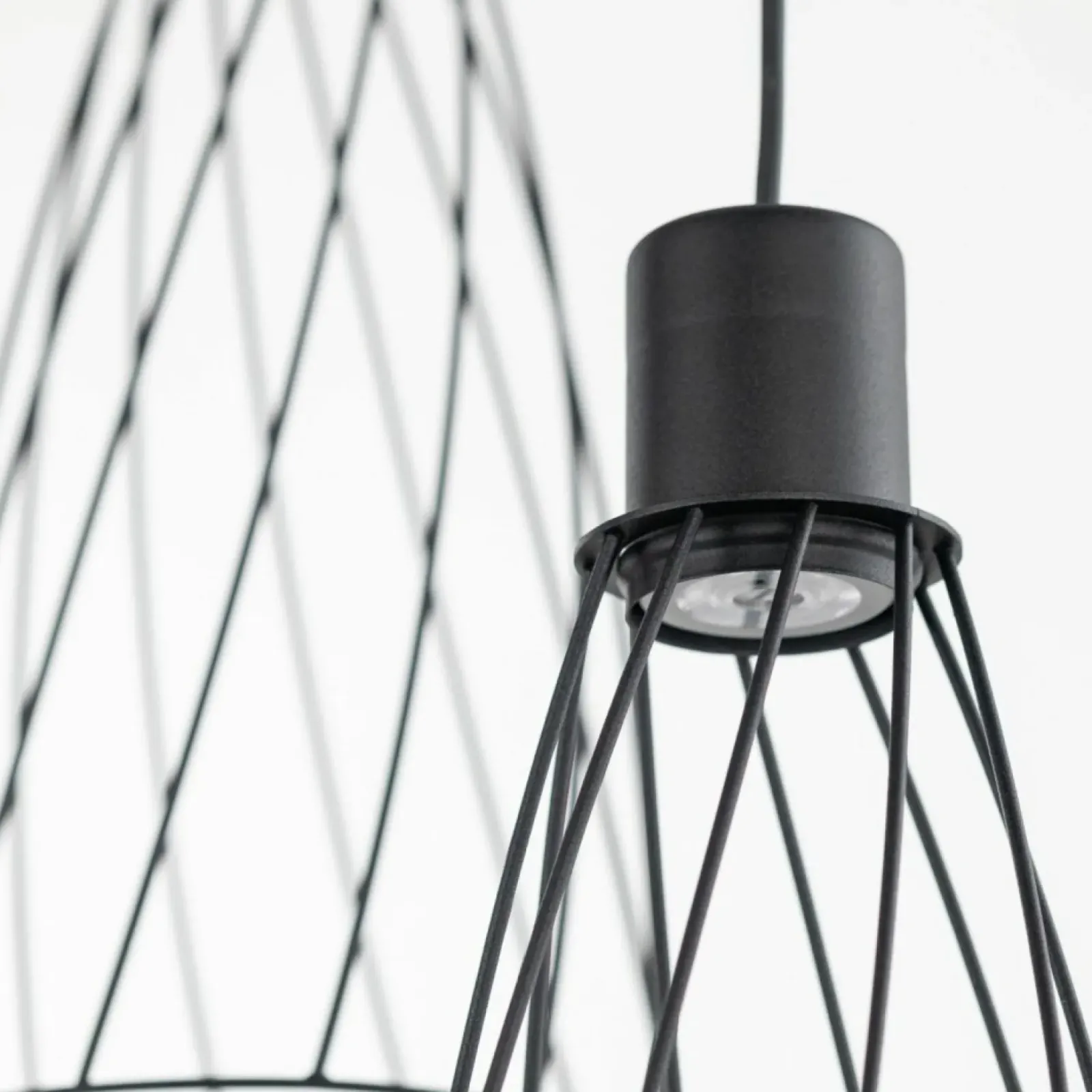 Sklep Kaja Czarna lampa z drucianymi kloszami TK 10187 MODESTO BLACK | Kaja Shop