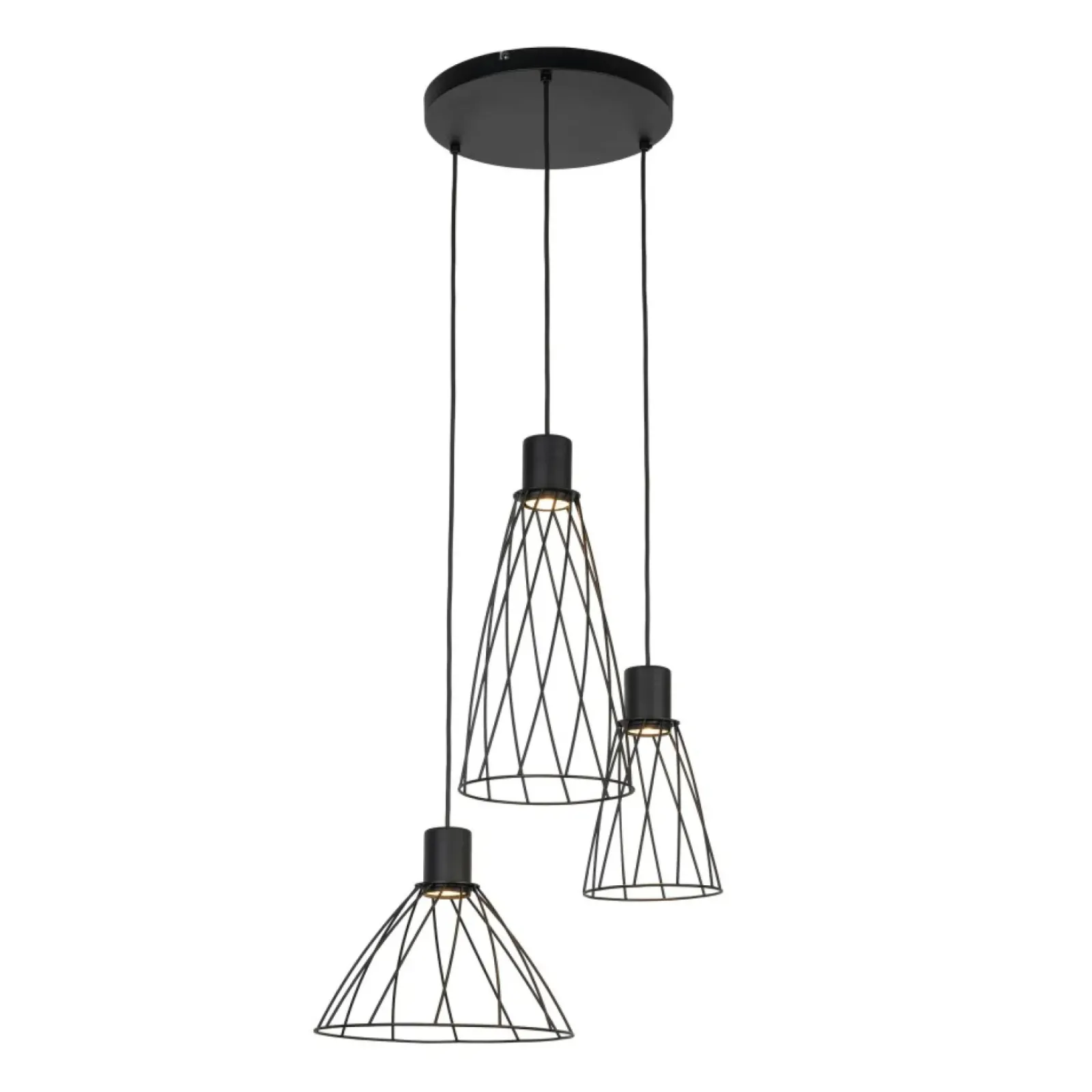 Sklep Kaja Czarna lampa z drucianymi kloszami TK 10187 MODESTO BLACK | Kaja Shop