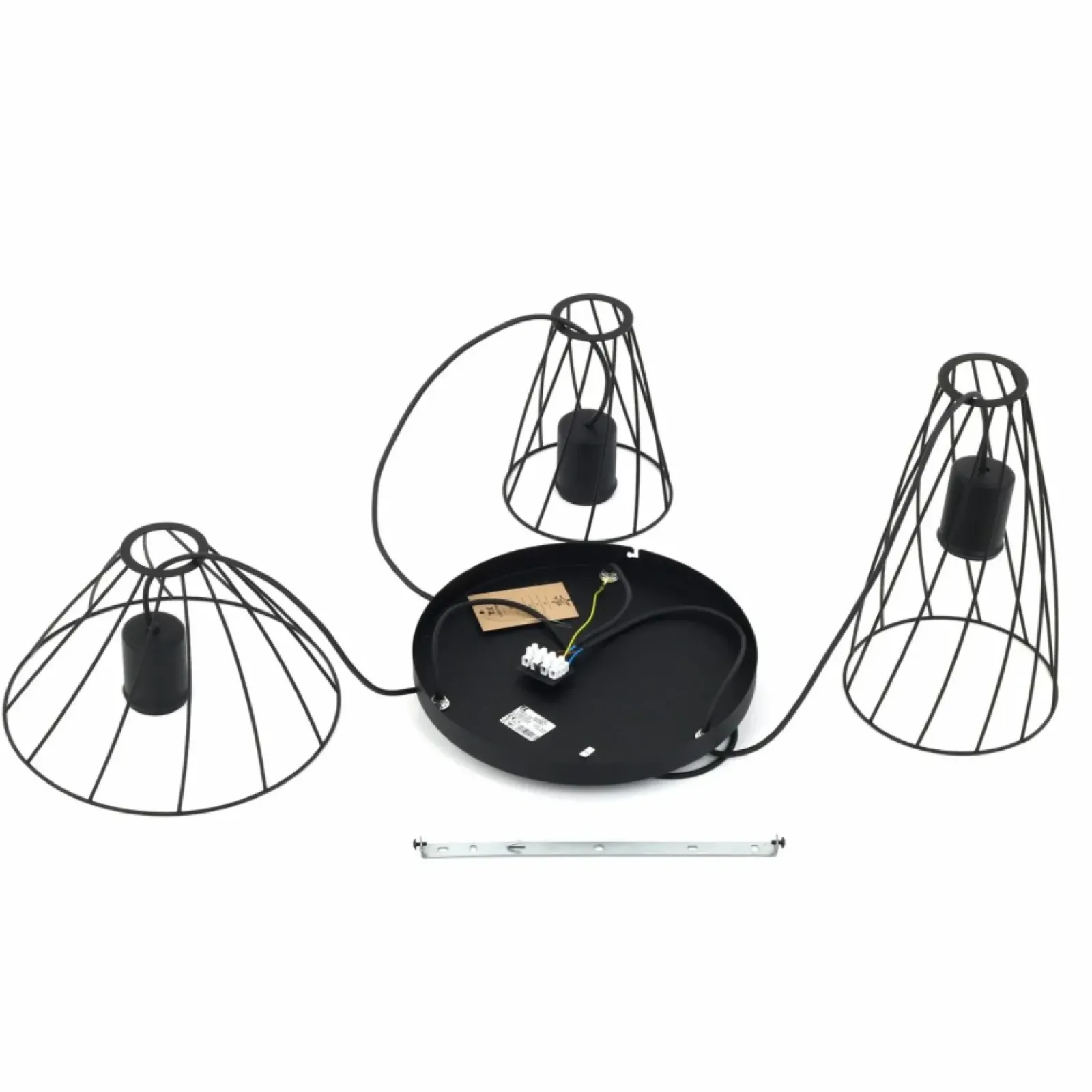Sklep Kaja Czarna lampa z drucianymi kloszami TK 10187 MODESTO BLACK | Kaja Shop